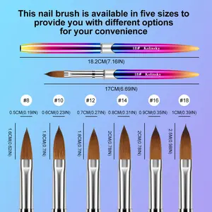 Kolinsky nail brush for manicure gel brush for nail brush 3D acrylic liquid powder gel brush lining draw pen 12 Main sales brush Kolinsky - №9