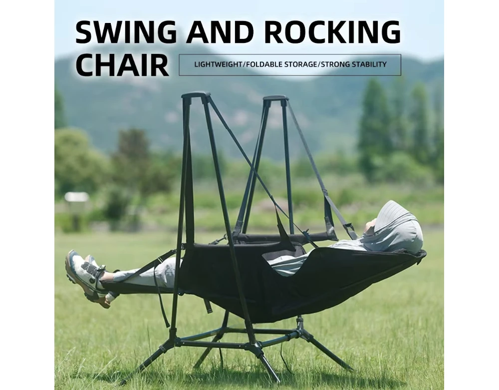 150kg load capacity Swing rocking chair Outdoor camping lounge chair beach chair