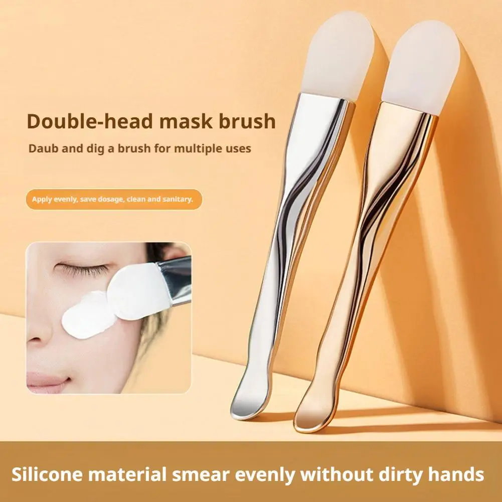 Brosse pour masque à Double extrémité, Non absorbante, pour masque en argile, outil facile à nettoyer pour bricolage, Application de masque Facial, accessoire de maquillage doux X9I8