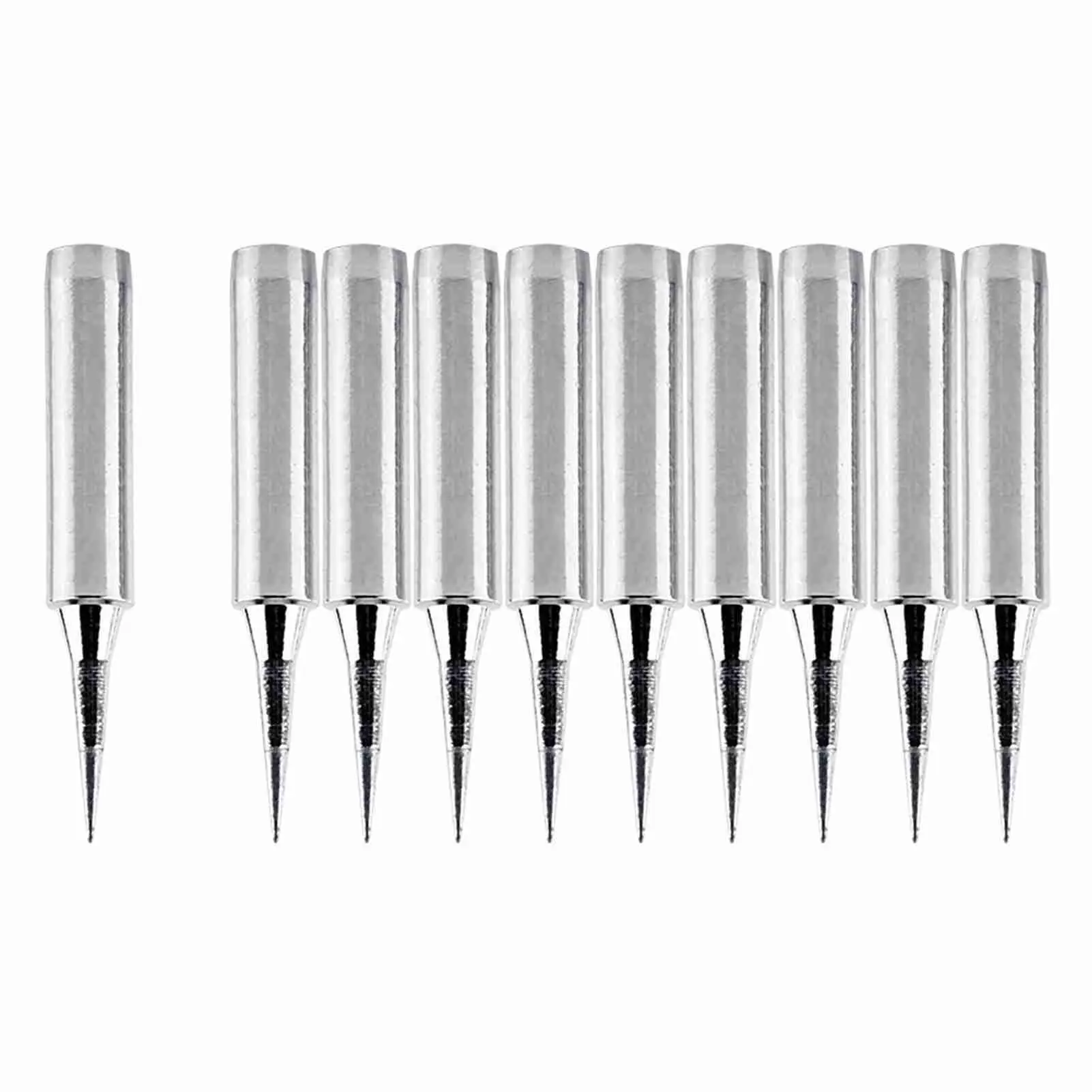 10Pcs 900M-T-I Copper Solder Iron Tips for 936 /937 Soldering Station - Low Temp Replacement Tools