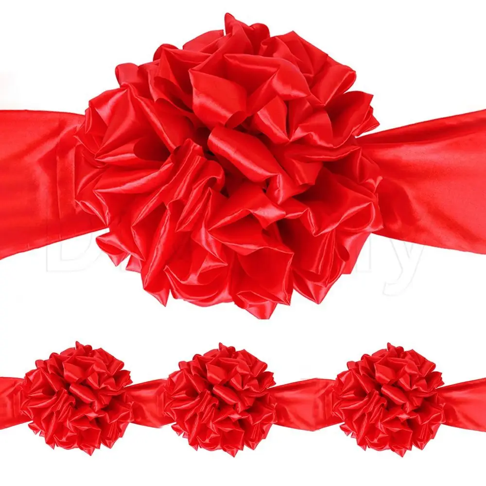 1Pcs Celebrate Decoration Big Flower Ball Ribbon-cutting Market Ceremony Recognition Red Cloth Hydrangea