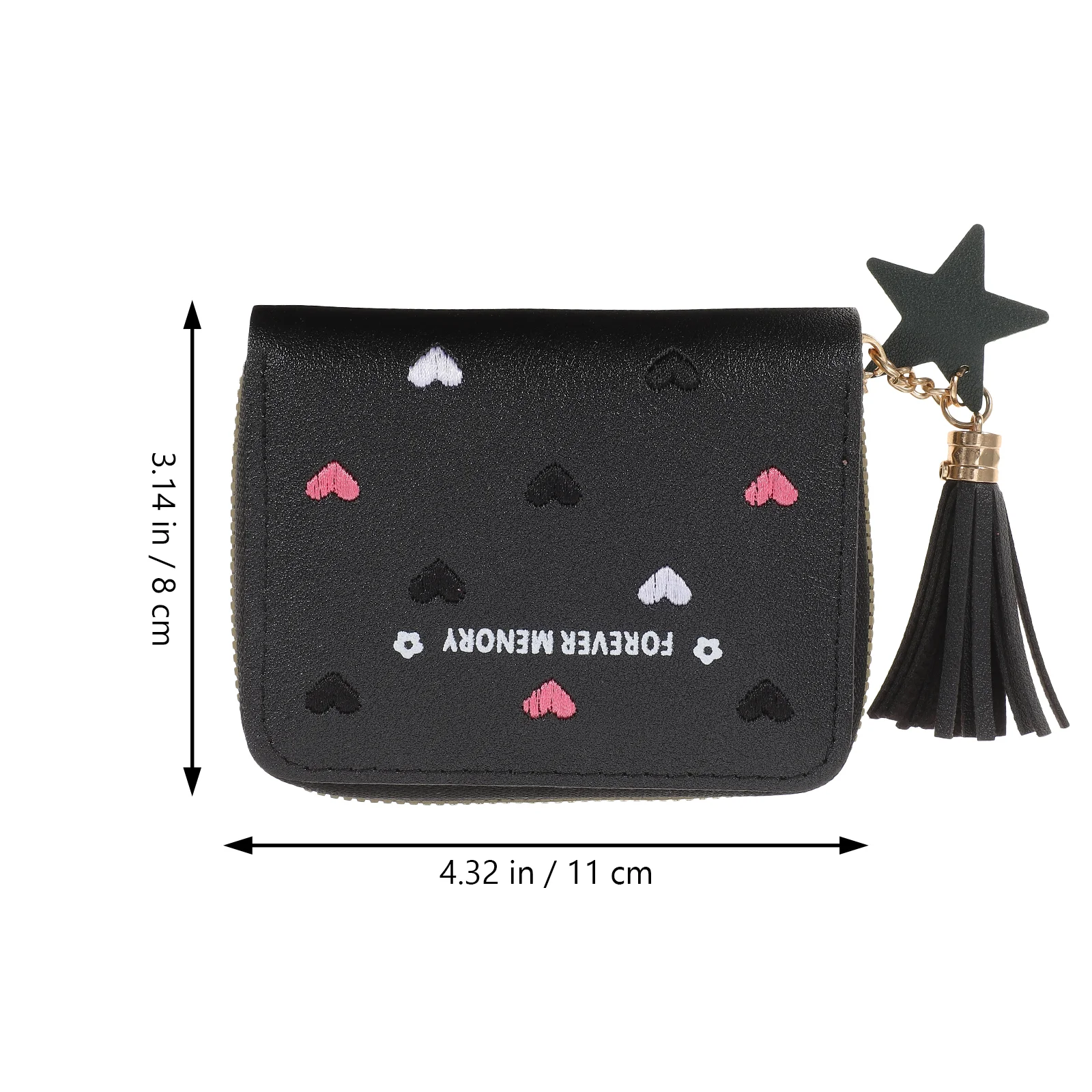 Wallet Cash Cards Coins Purse Woman Clip Multi-pocket Cartoon Protective Red Cute