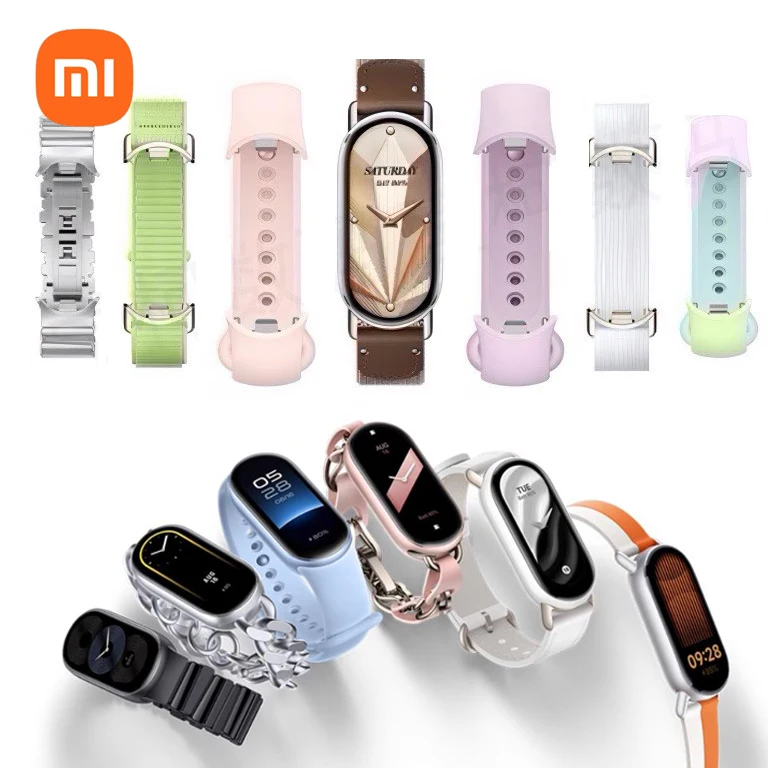 

Официальный оригинальный браслет из натуральной кожи для Xiaomi Band 10 NFC Band 9 8, модная замена (только аксессуар)