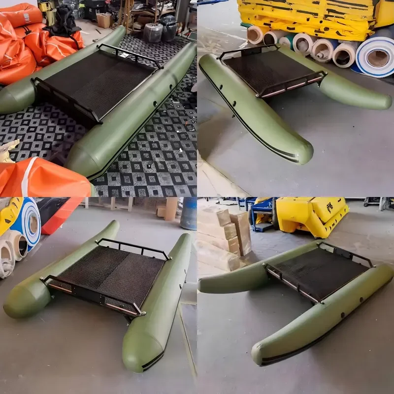 Factory Supply 4.2m Welded Aluminum Lure Boat with Seat Fishing Boat with Wide Deck Design for Lake and River Fishing