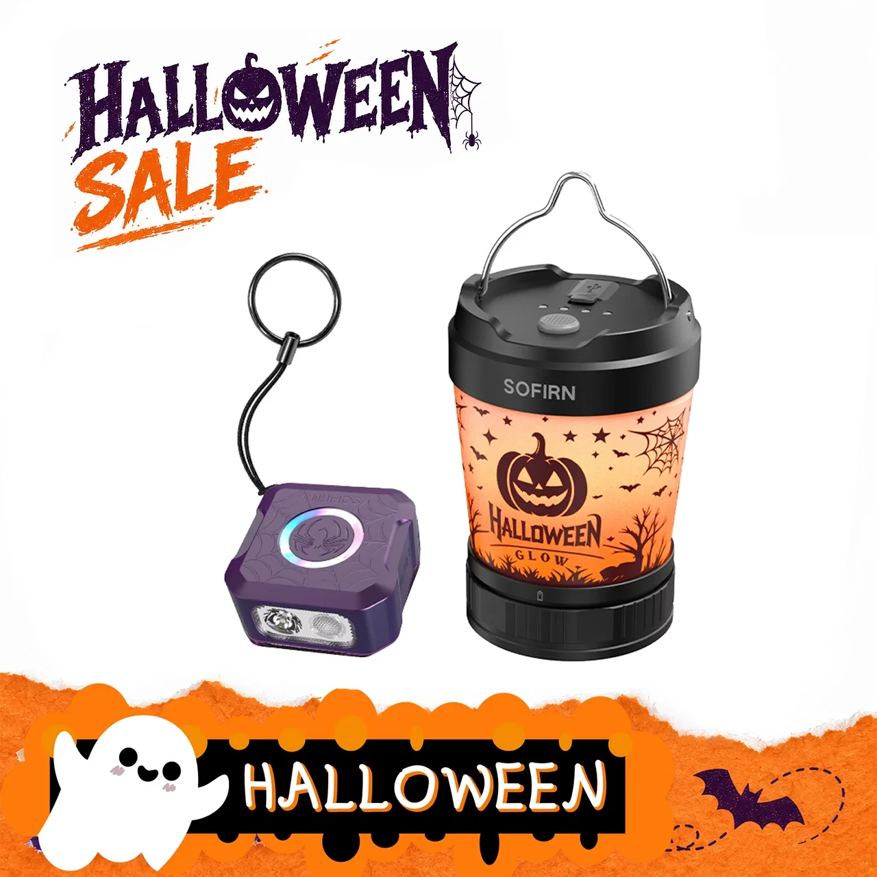 SOFIRN SE1 EDC Flashlight & LT1S Camping Lantern Halloween Limited Edition Set, Limited Time Release
