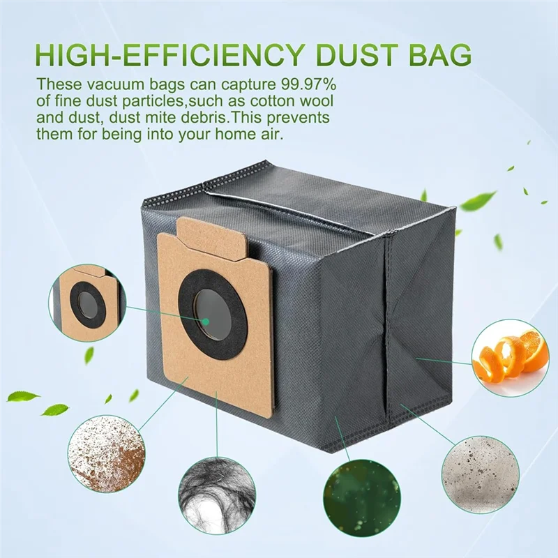 ABPP-14 Pack Dust Bags For Eufy Clean X8/X8 Pro/X10 Pro Omni Robot Vacuum Self-Empty Station, Vacuum Accessories Parts