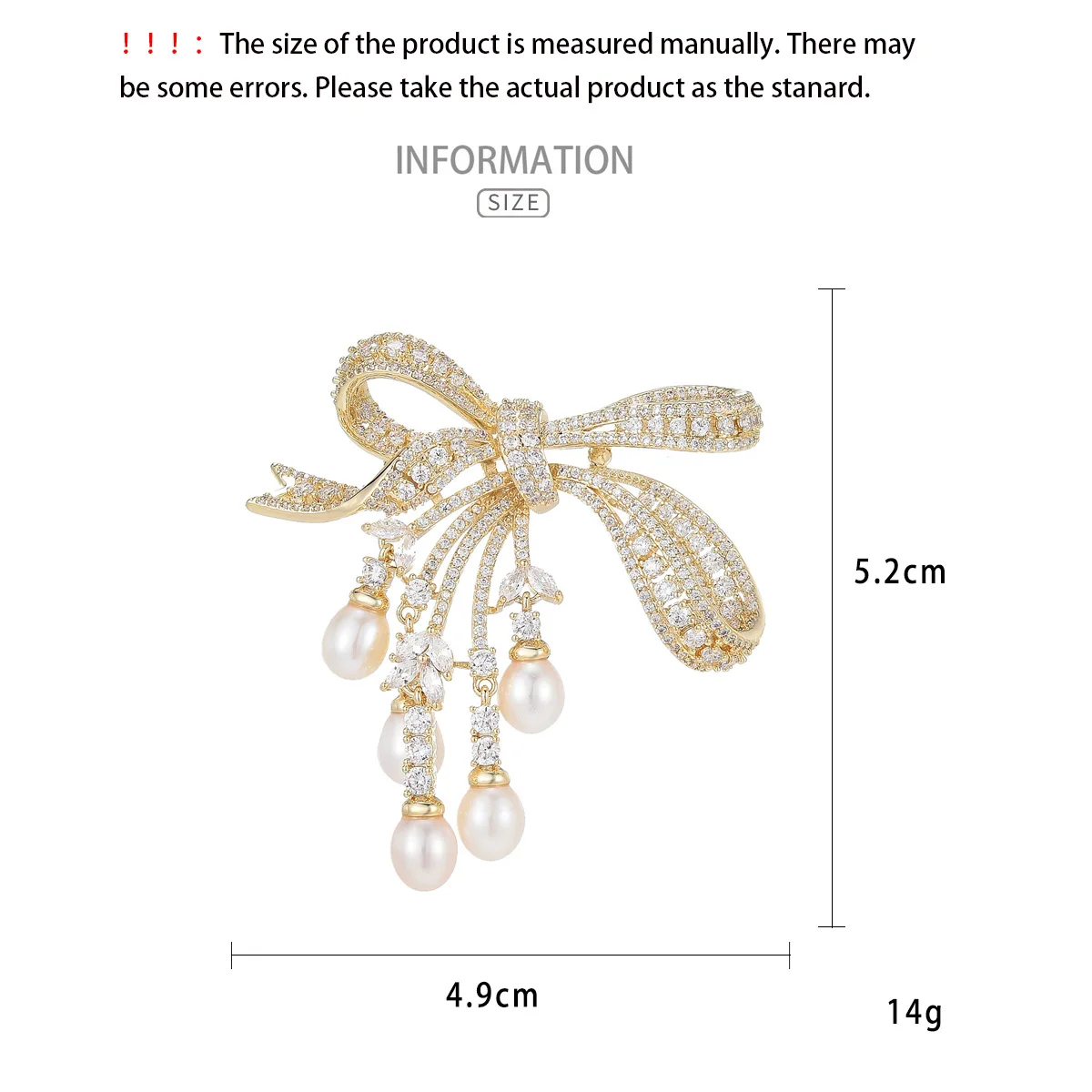 High-end Design Fashion Light Luxury Micro-inlaid Zircon Bow Brooches Natural Freshwater Pearl Corsage Coat Accessories Pins