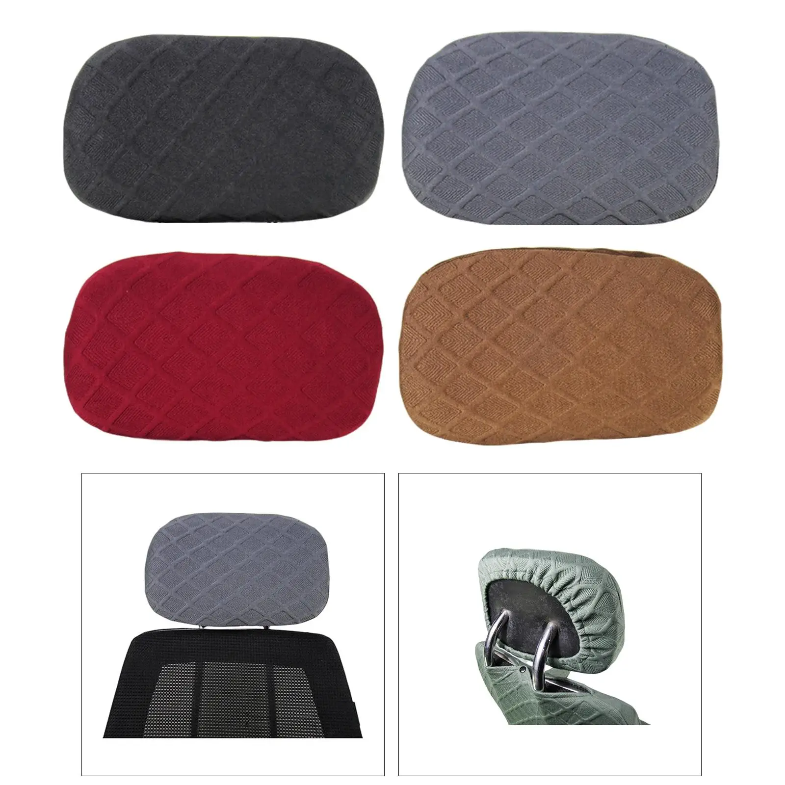 Office Chair Head Pillow Covers Stretch Fitted Gaming Chair Headrest Pillow Covers Desk Chair Pillow Cover for Chair Protection