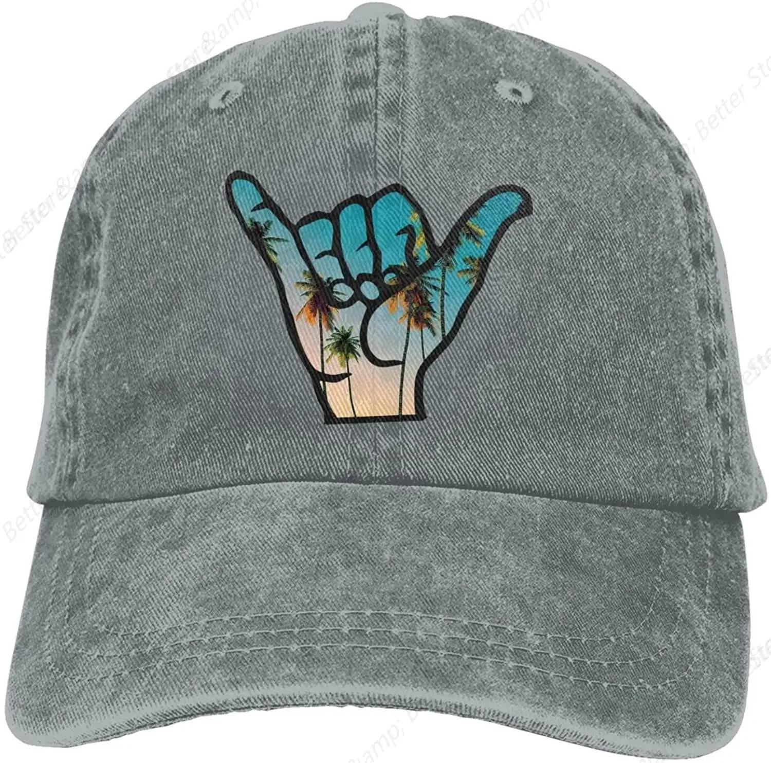 Casquette de baseball en denim avec logo hawaïen, chapeaux de papa réglables, casquette snapback pour unisexe, profitabilité ha Hand