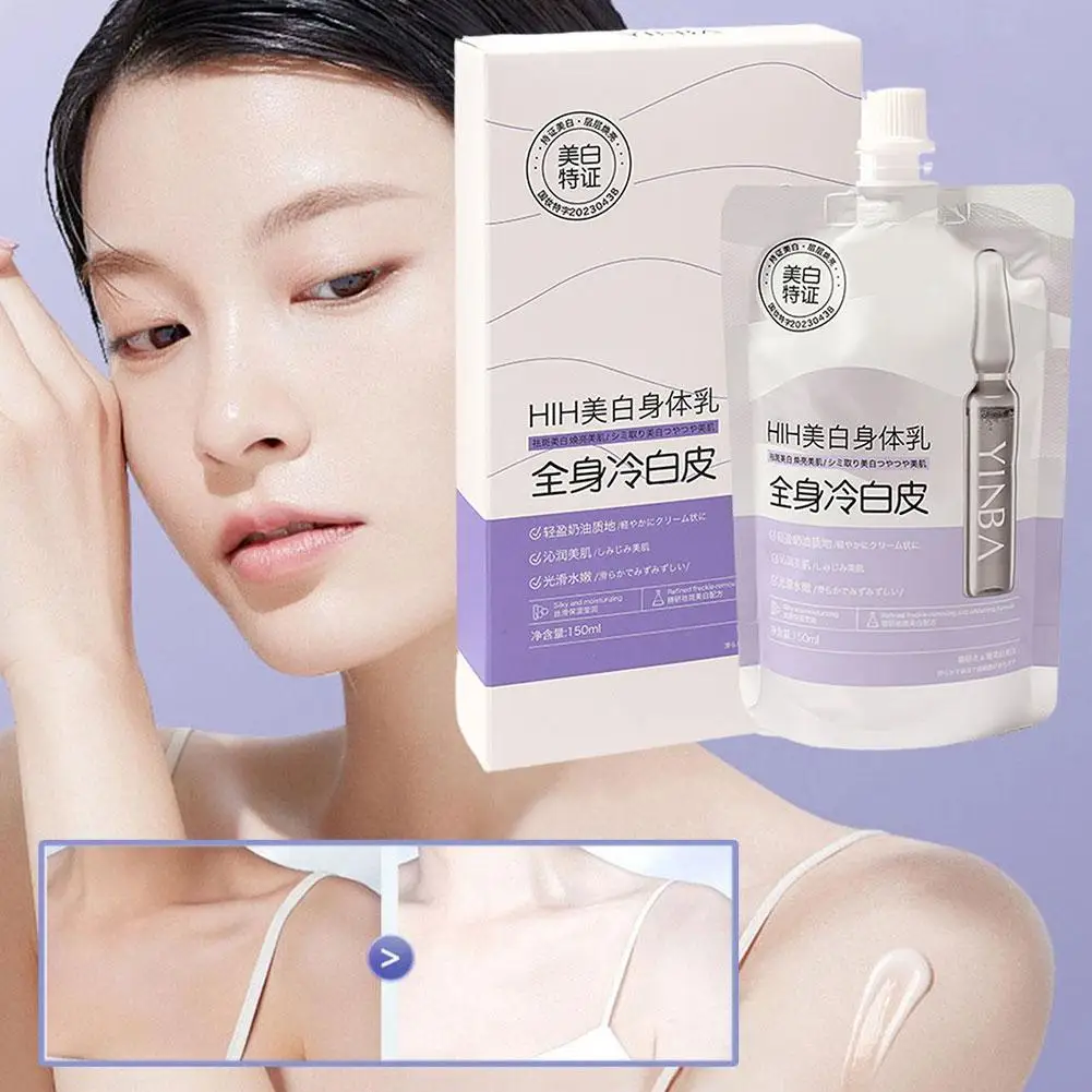 Whitening Body Lotion Skin Bleaching Improve Dull Lighten Brighten Rough Beauty Moisturing Skin Pigmentation Improve Dry Ca Y2J1