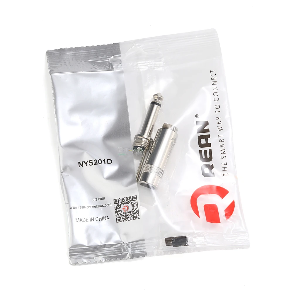 REAN 6,35mm TRS Stereo 3-Polig Vergoldeter 1/4'' TS Mono 2-Polig Stecker 6,5 Gerader Stecker für Instrumente, Gitarre, Bass, Mikrofon – Detail 24