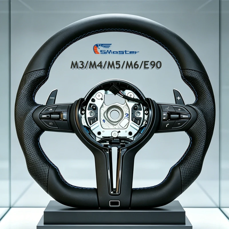 Kierownica sportowa M Sport ze skóry z płaskim dnem, modyfikowana, do BMW F30 F31 F33 F34 F36 F10 F02 F12 F20 F15 F16 F22 F25 E70 E71 E90 M3 M5
