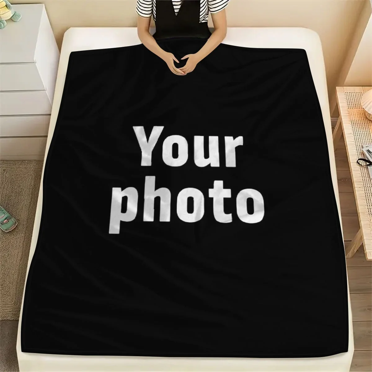 بطانية من الفلانيل السميكة المخصصة للشتاء مع طباعة صور دافئة ناعمة ودافئة ومريحة ومتعددة الأغراض لقيلولة مكتب الأريكة والسرير