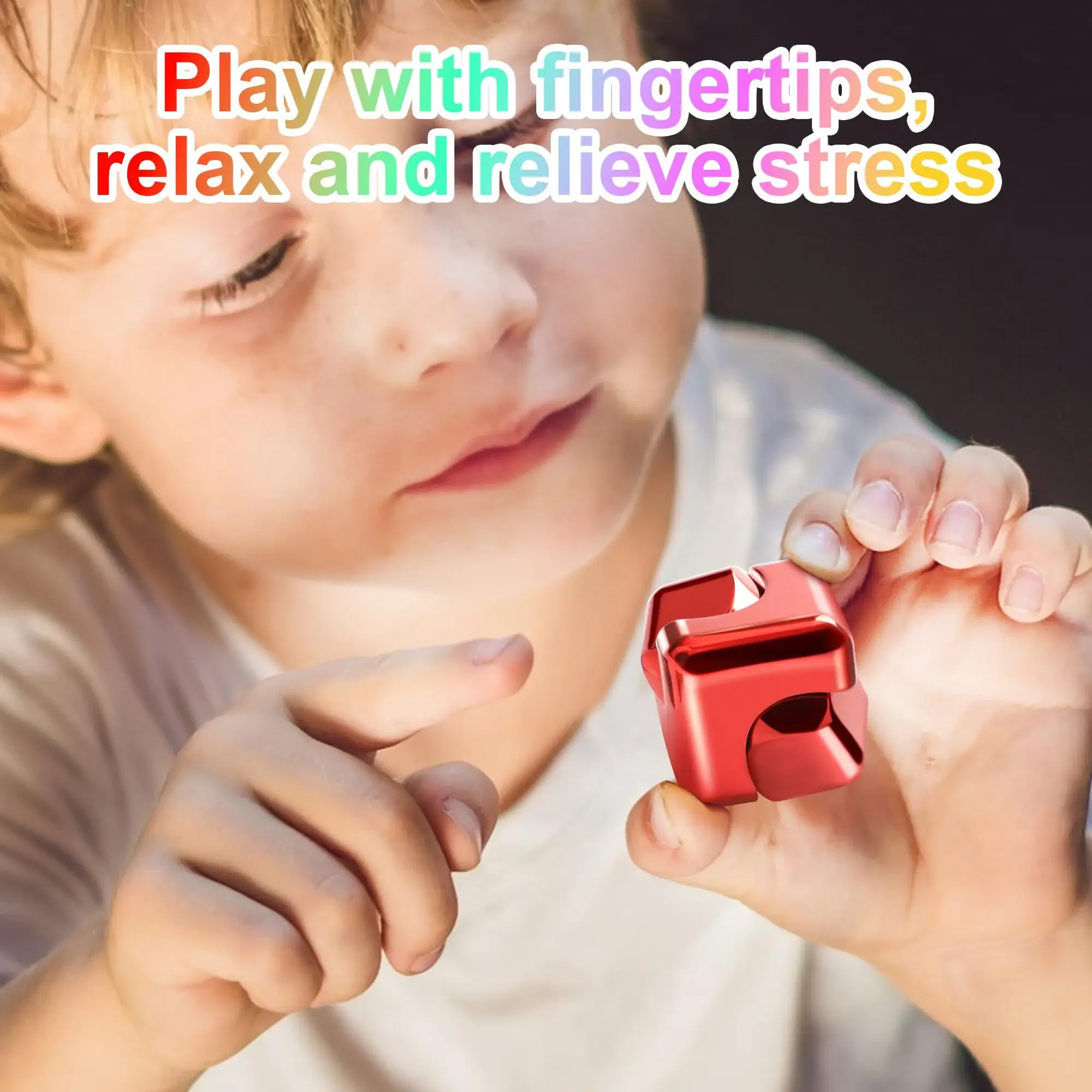 Giroscopio rotante con punta delle dita in cubo di metallo Fidget antistress Giocattoli per adulti Ufficio Casa Viaggio Spinner portatile Giocattoli Regali di Natale