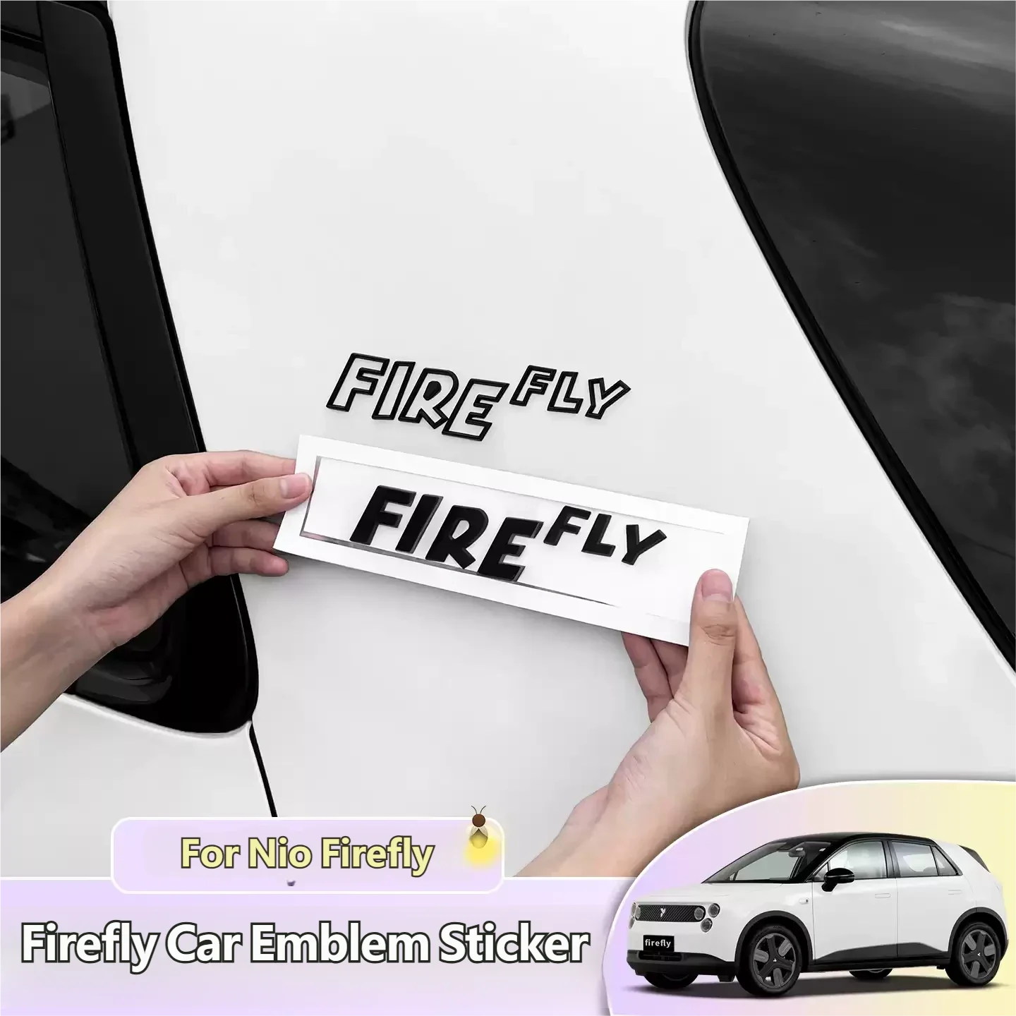 For Nio Firefly Front Badge Decal Auto Rear English Letter Emblem Sticker Car Modification Logo Accessories