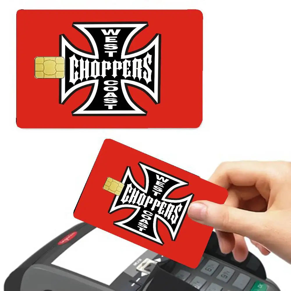 West Coast Choppers Cartoon Credit Card Skin Stickers for Bank Card Bus Metro Card Sticker Waterproof Women Gift
