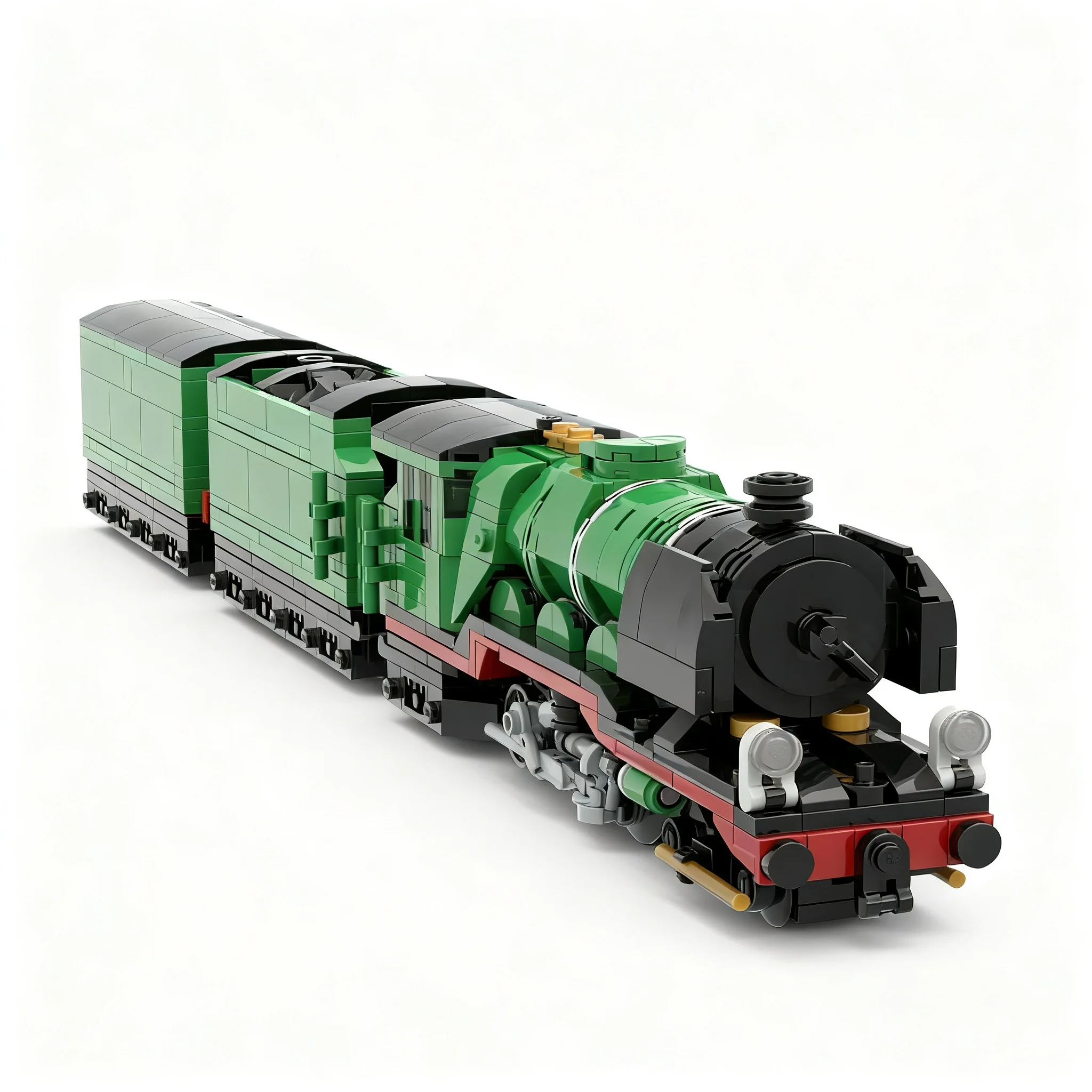 984pcs MOC Train LNER Class A3 Flying Scotsman Narrow Model Building Blocks Construction Brick Kids Idea Christmas Gift Toys