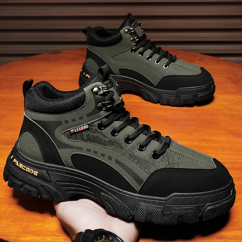 

Fashion and Comfortable Sneakers Keeping Warm Ankle Boots 2025 Autumn New Men Casual Shoes Outdoor Anti Slip Rubber Man Footwear