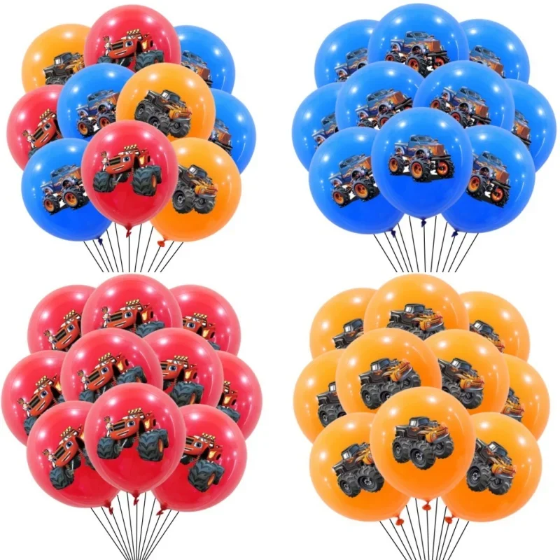 30/10Pcs Truck Latex Balloon Truck Race Car Balloons for Monster Truck Party Decor Kids Race Theme Birthday Decorations Gifts
