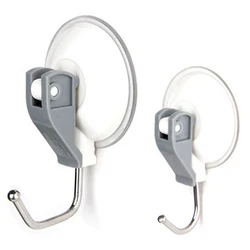 2PCS Hooks Strong Holder Hooks Suction Cup Hanging Removable Bathroom Kitchen
