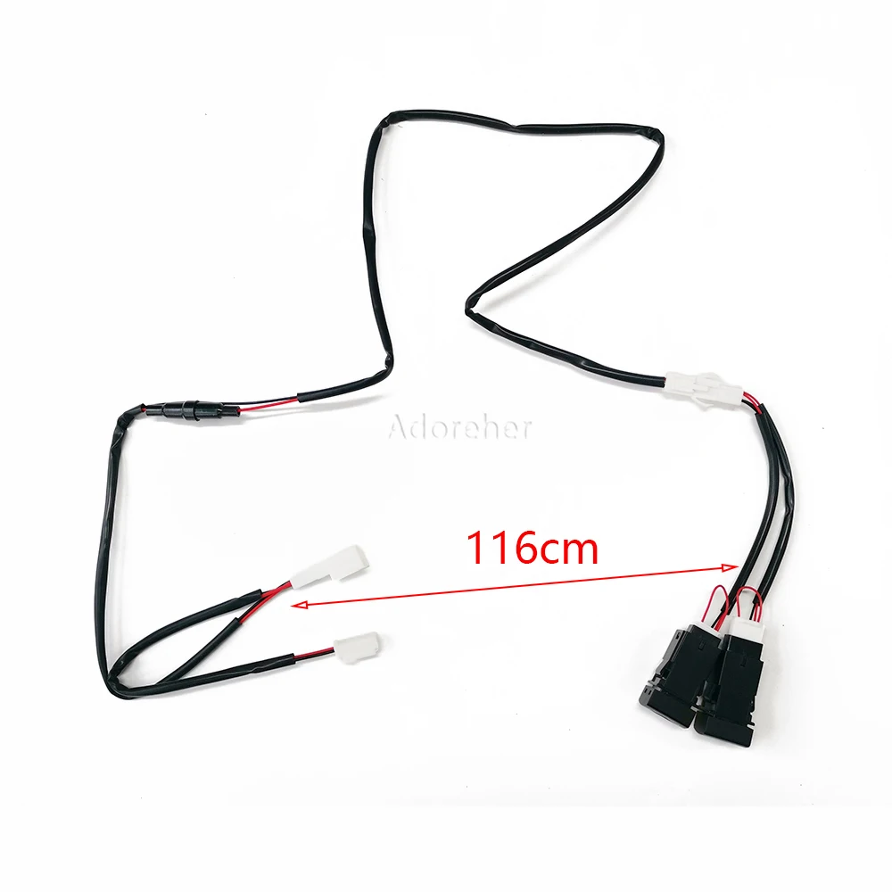 1PC Car Quick Charger Dual QC3.0 USB Interface Socket Fast Car Charger Compatible For Toyota Prado Rav4 Camry Corolla 18-22