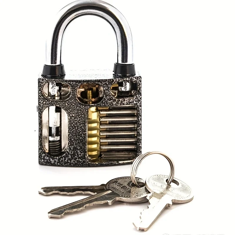 Locksmith Transparent Locks Pick Visible Cutaway Mini Practice View Padlock Hasps Training Skill For Furniture Hardware image 4