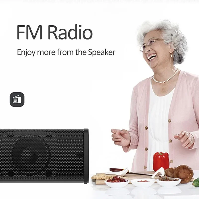 Wireless Bluetooth Speaker Long Strip Stereo TF Card Slot Remote Control for PC TV