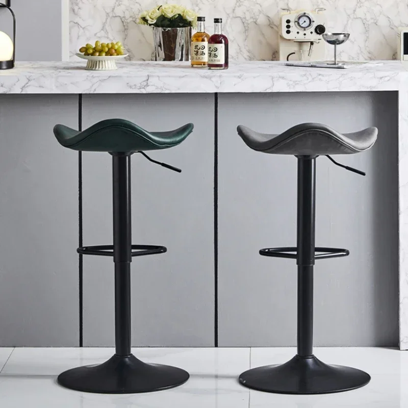 Italian Bar Stool High Lifting Rotating Kitchen Chair Sleek Modern Design Versatile Dining Furniture