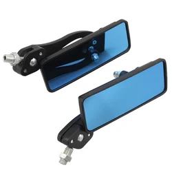 Motorcycle Accessories Black Anti Glare Rectangle Rearview Handlebar Mount Side Mirrors 8MM 10MM For Cafe Racer Bobber Chopper