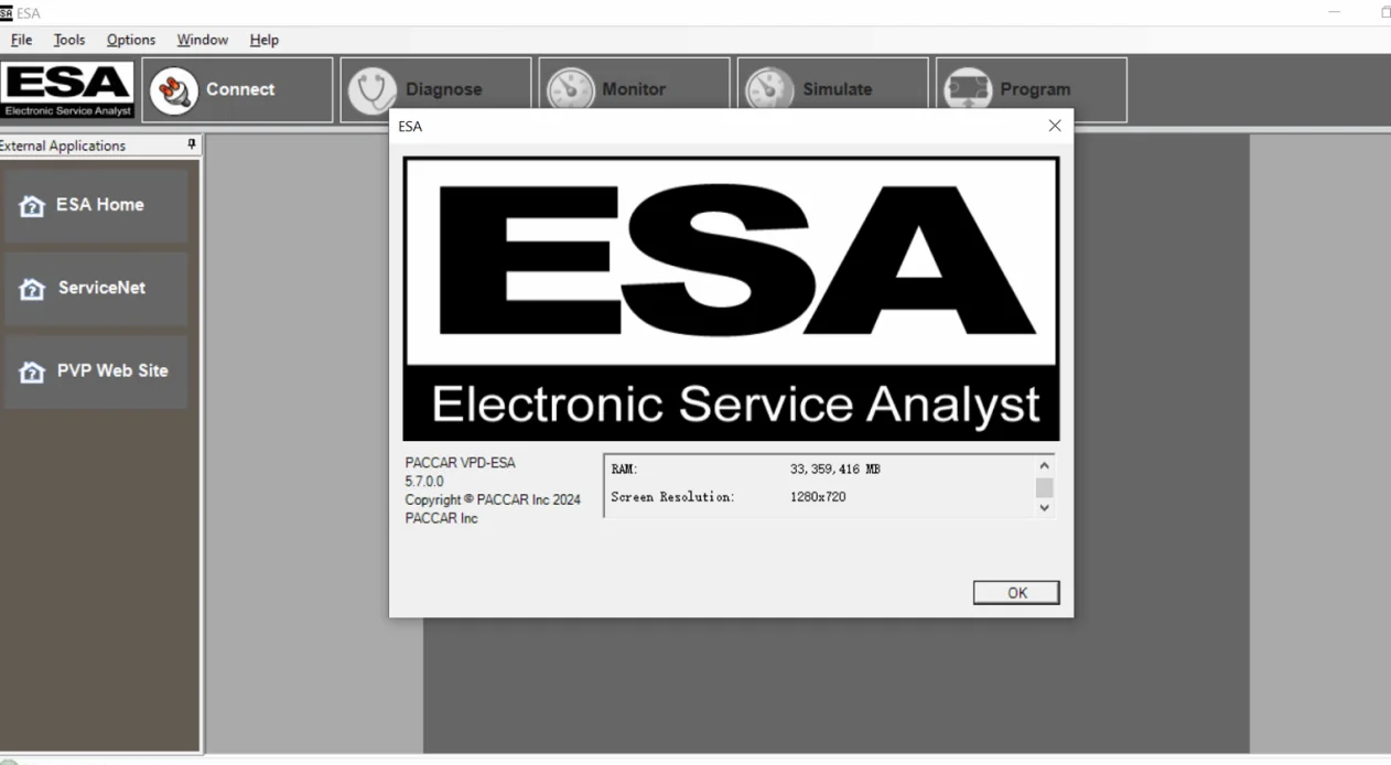 

Электронный сервисный анализатор PACCAR ESA V5.7, флэш-файлы SW 2024.02