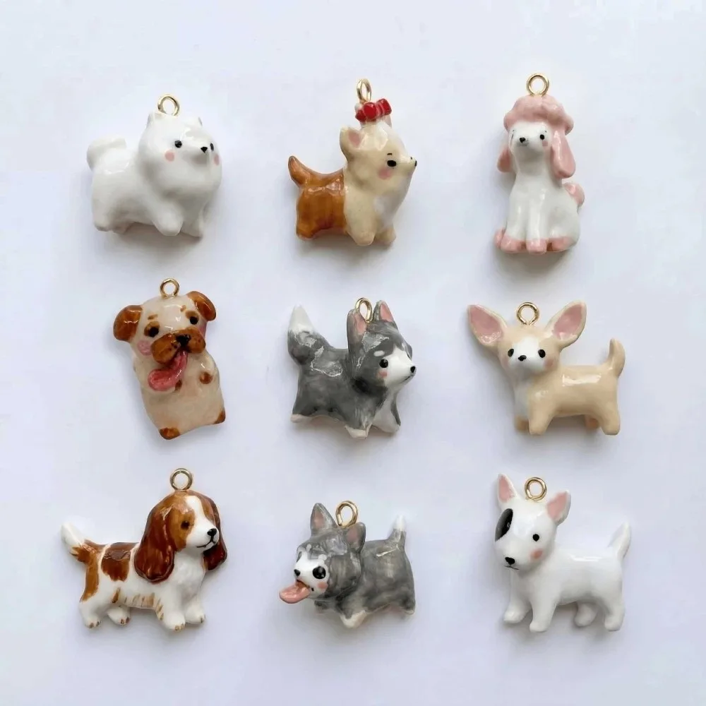Samoyed Fashion Puppy Necklace Pendant Creative Cute Dog Pendant Enamel Animal Beagle Pendant Necklace Accessories