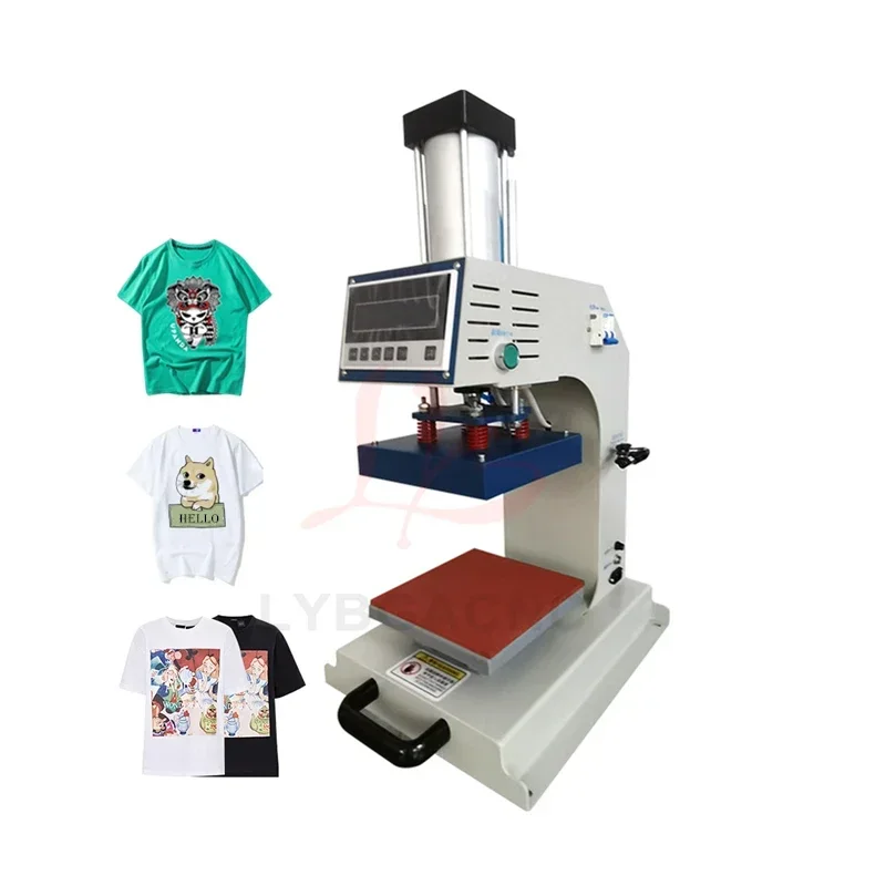 T Shirt Hot Stamping Machine Pneumatic Heat Transfer Machine/Label Press Printer 150x150/200x200/300x200mm Single/Double Station