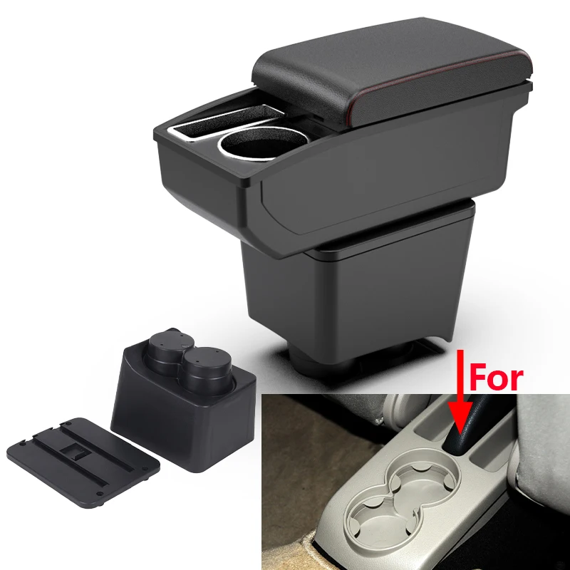 Car Modification Interior Part For Volkswagen Polo Armrest For VW Polo 9N 3 2002-2009 Center Console Storage Box with Cup Holder