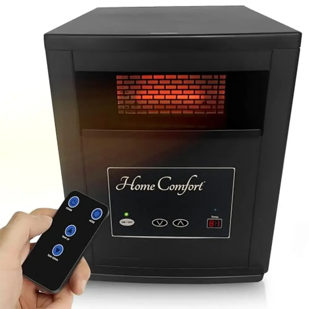 1500w Infrared Heater Energy Efficient Space Heater With Thermostat and Remote Control Auto Restart Technology Long-Lasting