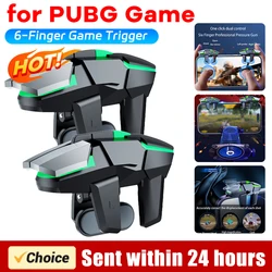 Mobile Game Trigger For PUBG Phone Gaming Controller 6 Finger Trigger Sensitive Shooting Gamepad L1 R1 Aim Keys Gaming Handle