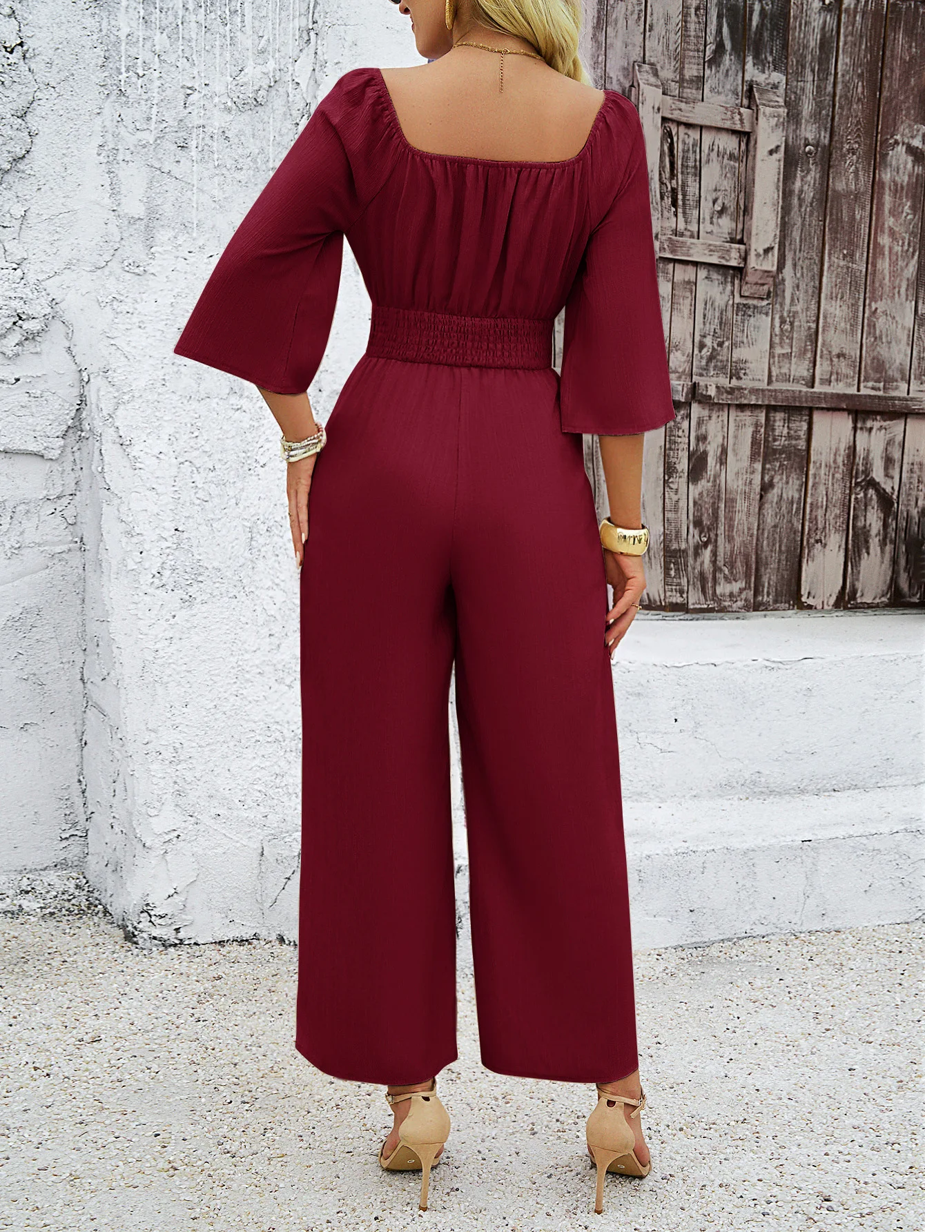 Enterizo Elegante Pierna Ancha Dama Casual - close-up view