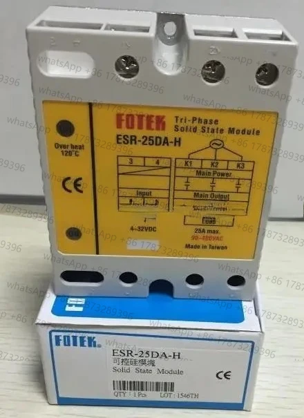 

ESR-25DA ESR-40DA ESR-60DA ESR-80DA ESR-100DA ESR-25DA-H ESR-40DA-H Fotek 3-фазный твердотельный модуль 100% новый Asli