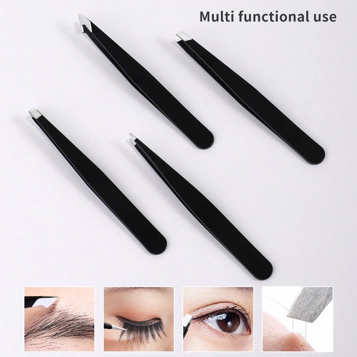 أداة تشذيب الحواجب من الفولاذ المقاوم للصدأ مكونة من 8 قطع من NRCS هي أداة مثالية لتقليم الحواجب وتثبيت الحواجب.