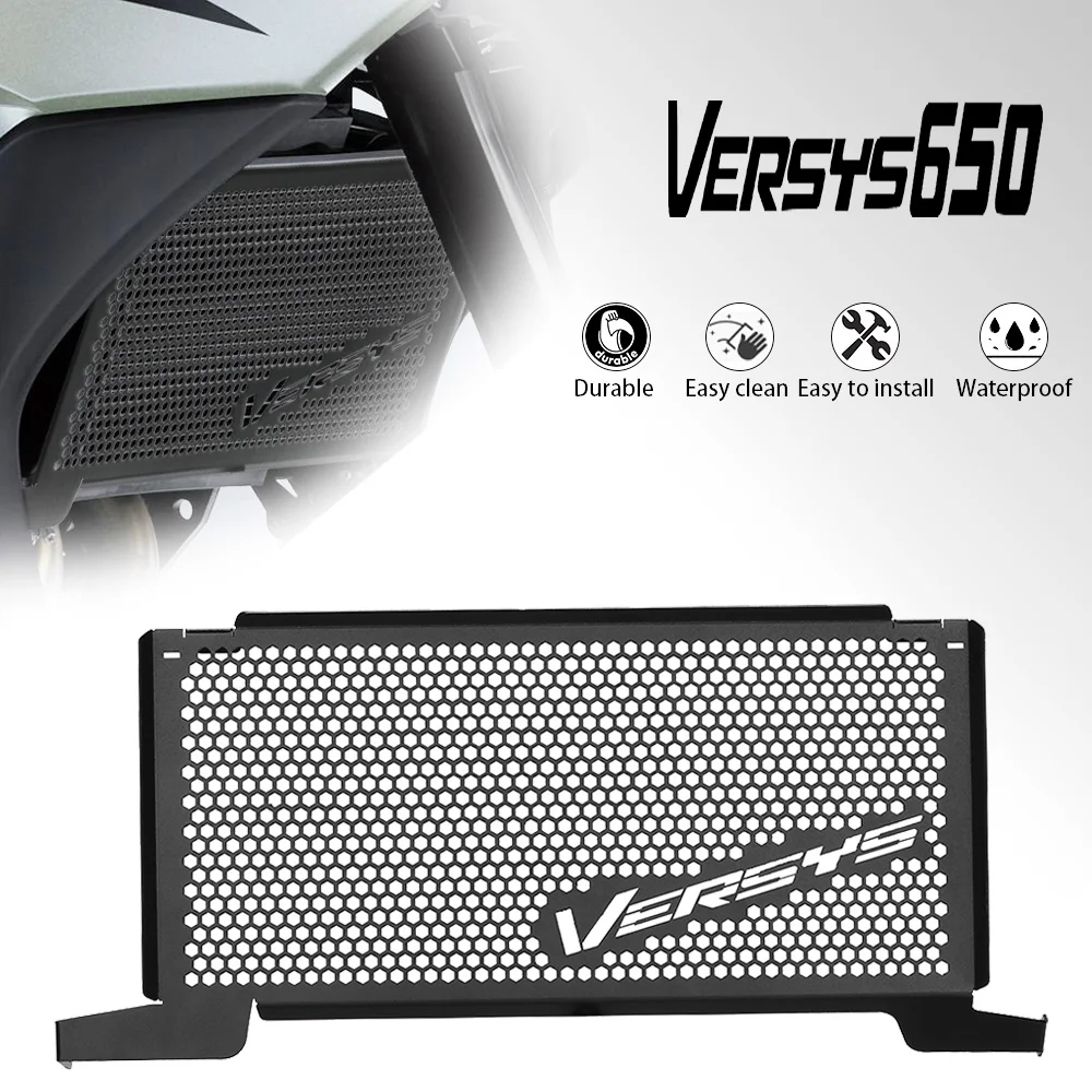 

2023 Versys 650 KLE650/ABS Motorcycle Aluminum Radiator Grille Cover Guard Protection FOR KAWASAKI KLE650 VERSYS/ABS 2015-2024