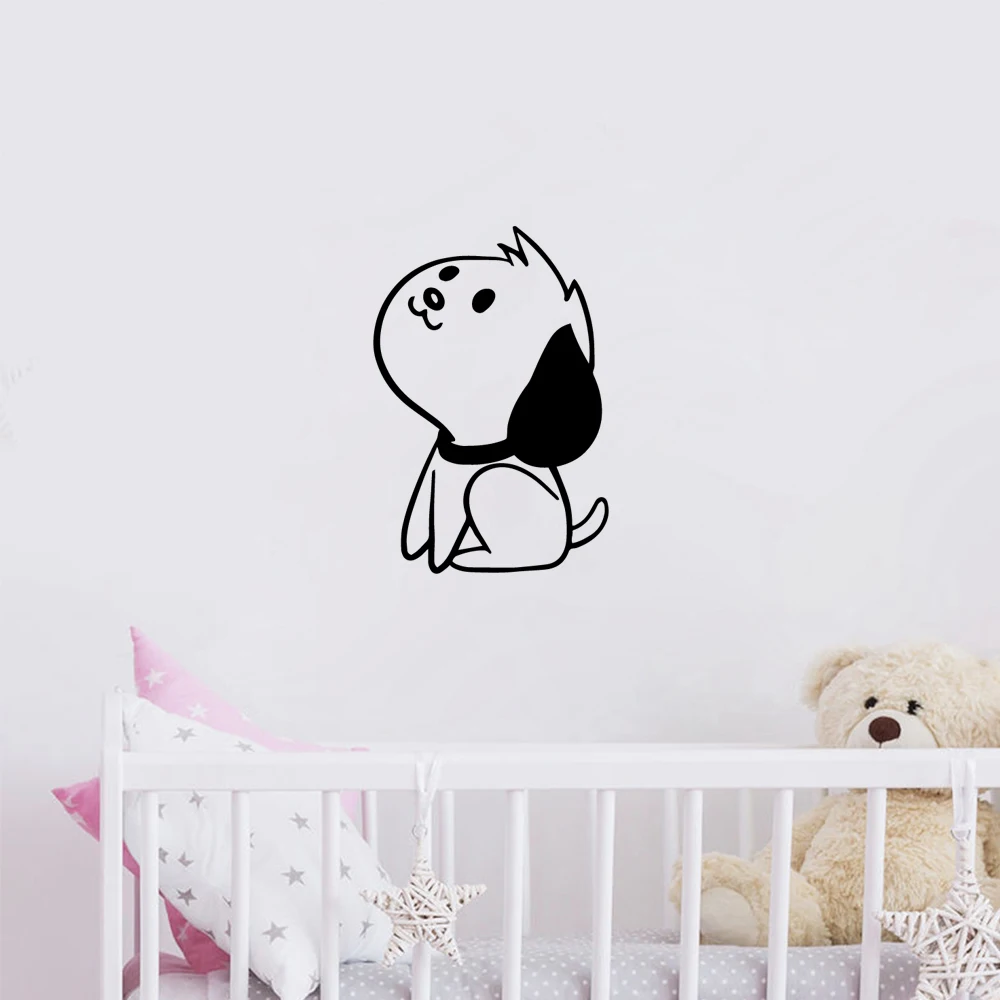 1 pc cool cute dog Wall Sticker Self Adhesive Vinyl Waterproof Wall Art Decal For Kids Rooms Diy Home Decoration Wall Art Decal