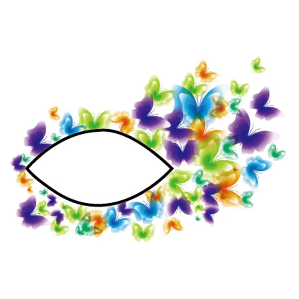 Waterproof Eye Shadow Tattoo Stickers Water Transfer Fake Tatto Temporary Eye Tattoo Fashion Colorful Makeup Eyeliner Sticker