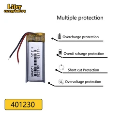 Polymer Lithium Battery 3.7 V, 401230 041230 120mAh Can Be Customized Wholesale CE FCC ROHS MSDS Quality Certification