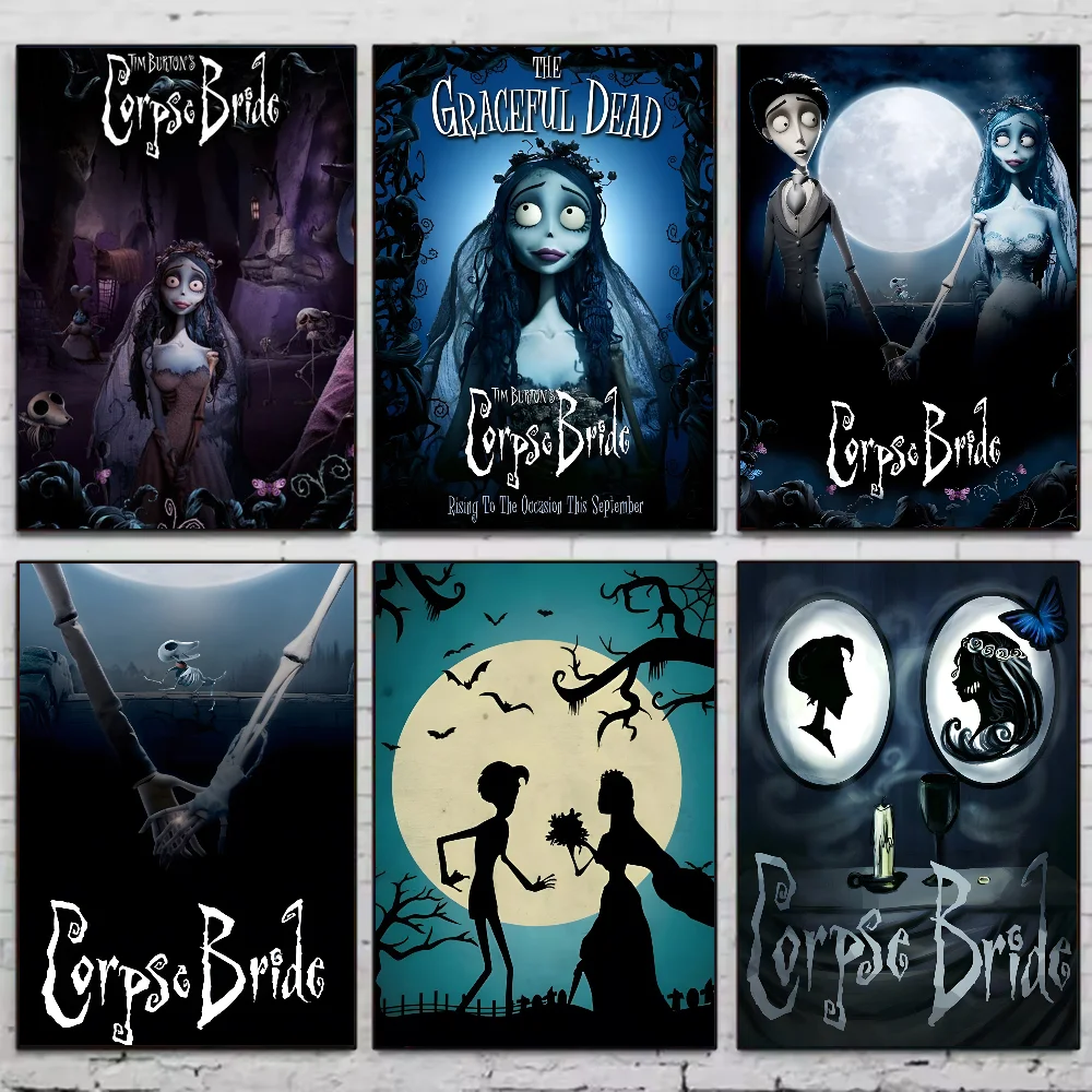 تيم بيرتون C-Corpse العروس الكرتون الفيلم المشارك HD الفن لزجة جدار مقاوم للماء غرفة المعيشة المنزلي غرفة نوم بار الديكور الجمالي