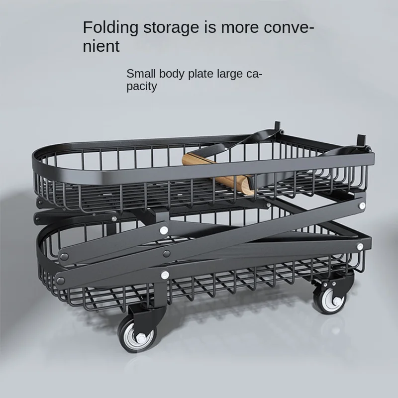 Folding Trolley Cart with Strong Bearing Capacity for Shopping and Luggage Carrying， for Easy Maneuvering