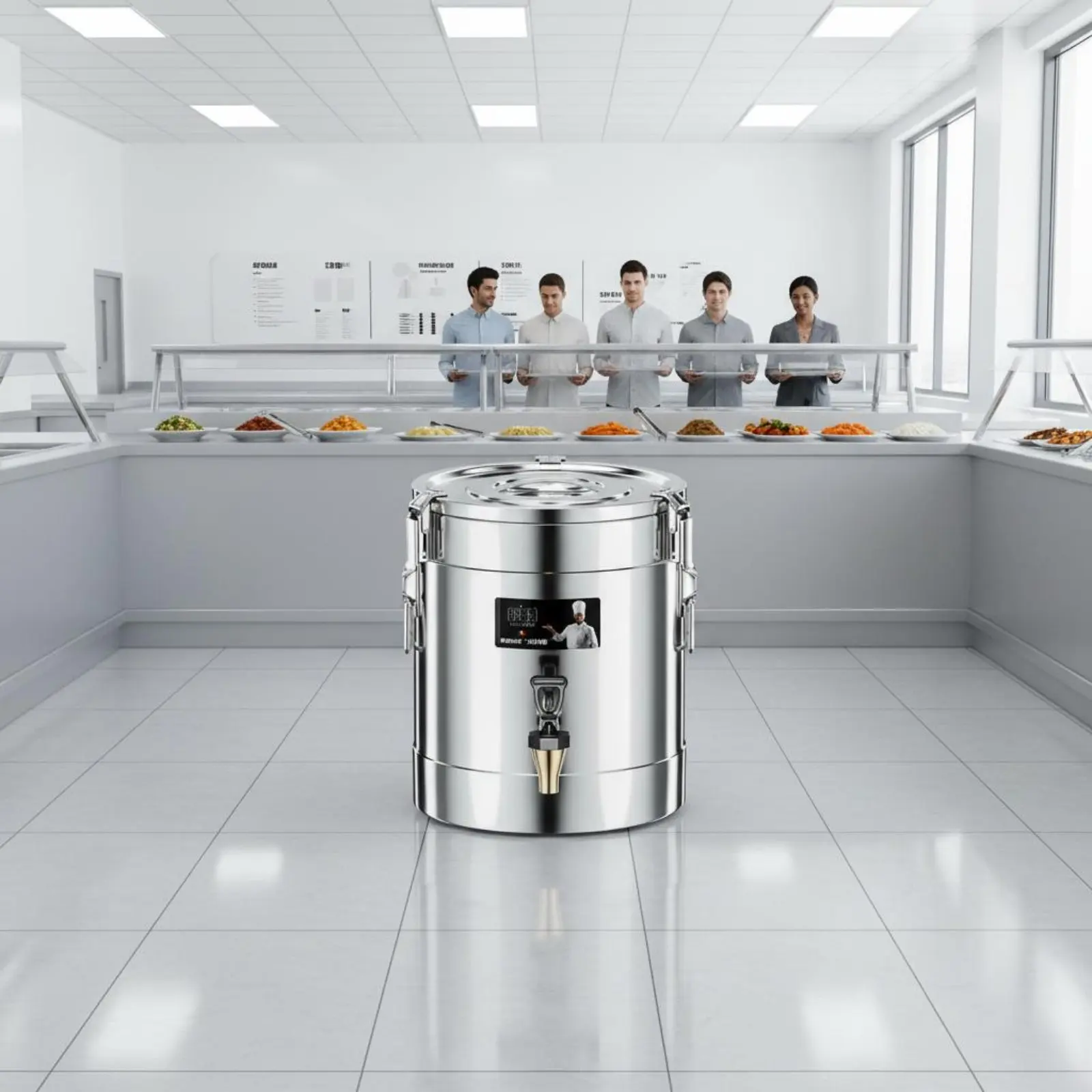 

Stainless Steel Thermal Barrel Temperature-Controlled Retention Stainless Steel Insulated Barrel Large Capacity Food Carrier