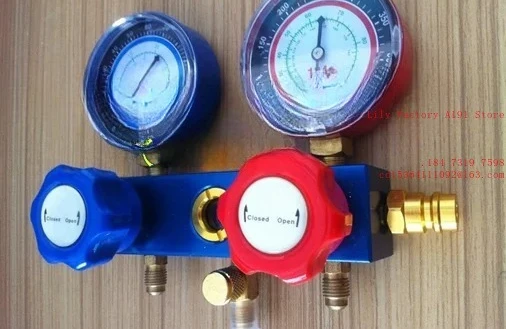 

Automotive air conditioner fluorinated aluminum table double table valve plus snow refrigerant tool