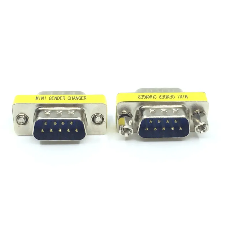 VGA 15Pin DB9 9Pin Male to Male/Female to Female/Male to Female Mini Gender Changer Adapter RS232 Serial Plug Com Connector