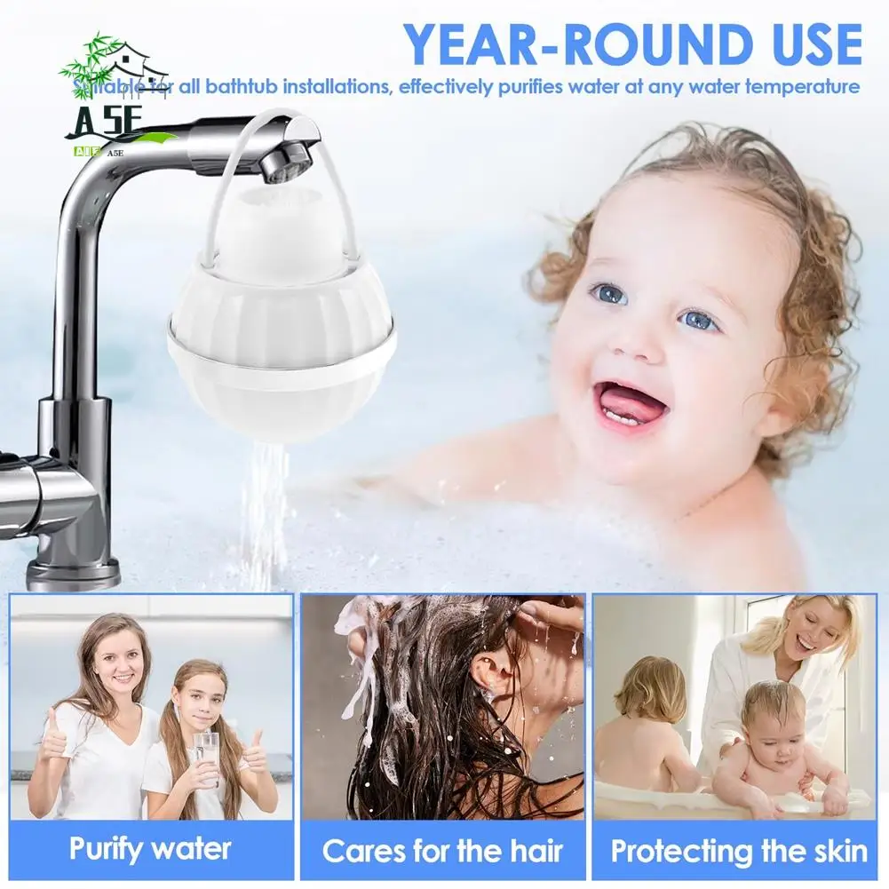 

A05E-Пластиковый фильтр для воды для ванны, эффективный подвесной фильтр для смесителя, портативный, с широкой совместимостью, для душа и ванны, универсальный
