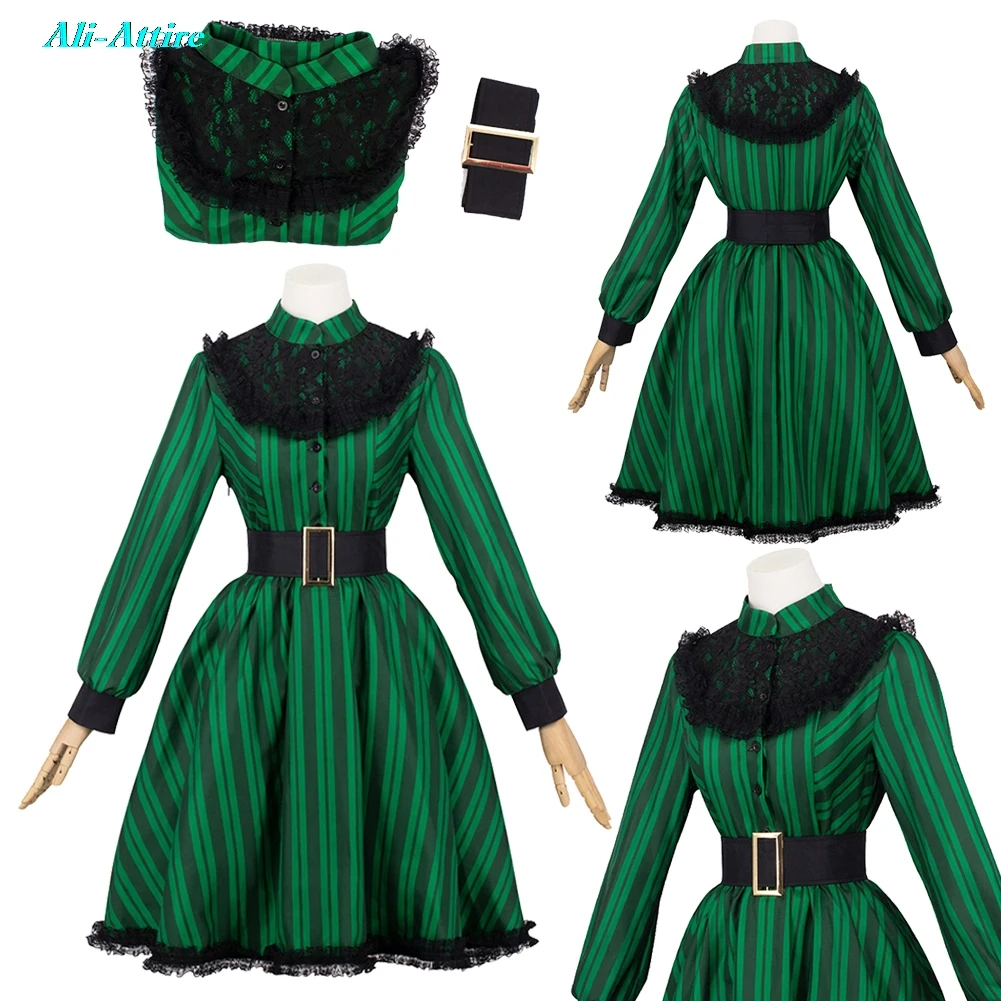 

Movie Haunted Mansion Cosplay Maid Dresses Clothes Women Adult Party Disguise Outfit Suits Roleplay Halloween Costume Carnival
