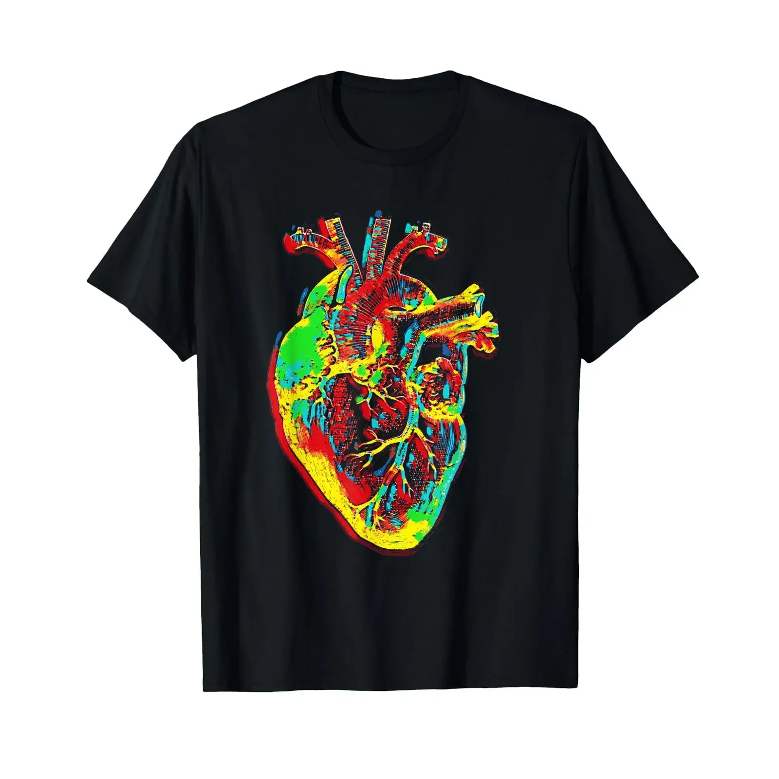 Anatomical Cardiac Anatomy T Shirt vintage Washed Top For Everyday Wear Versatile Soft Comfortable graphic Stretched streetwear